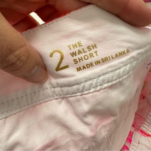 Lilly Pulitzer The Walsh Shorts Pink Paisley Womens 2 Summer Beachy Barbie Core - Picture 9 of 10